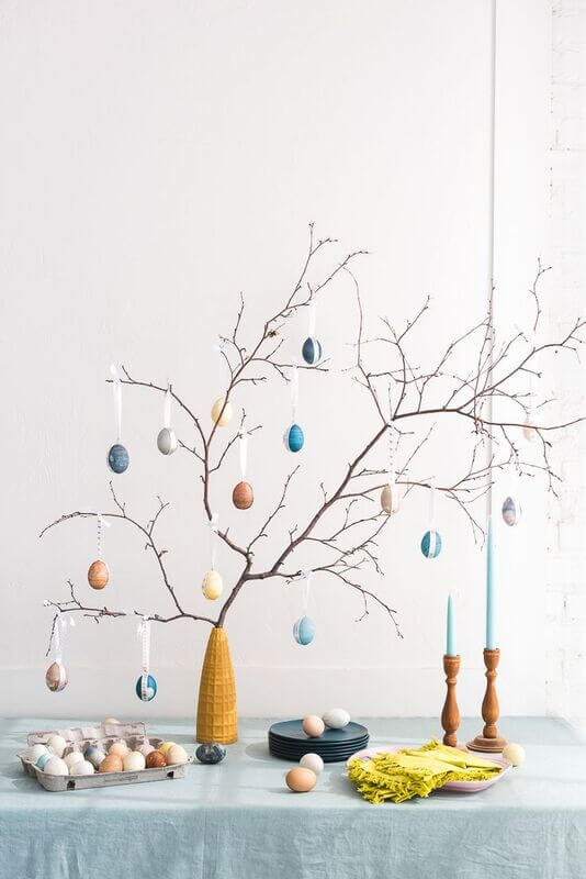 egg tree easter table decor ideas