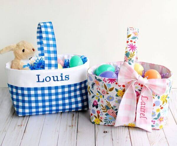 fabric easter baskets