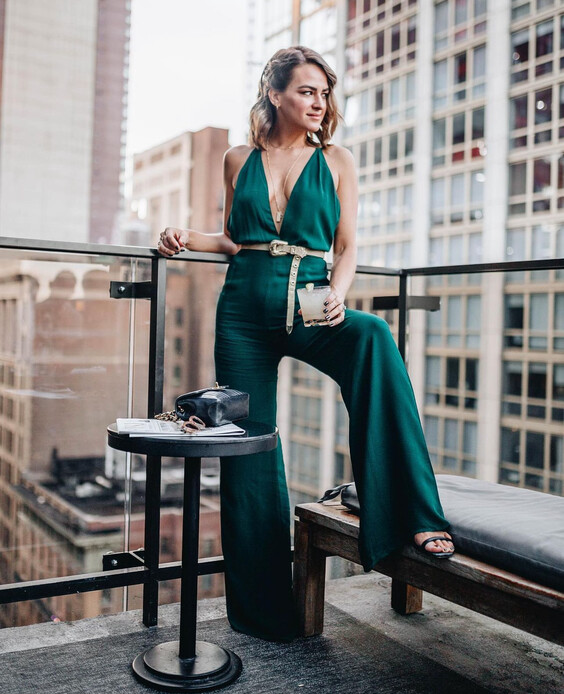 green jumpsuit for valentine's day