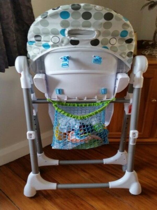 high baby chair with storage