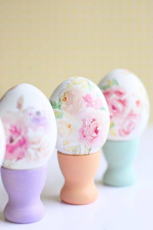 floral eggs easter table centerpiece