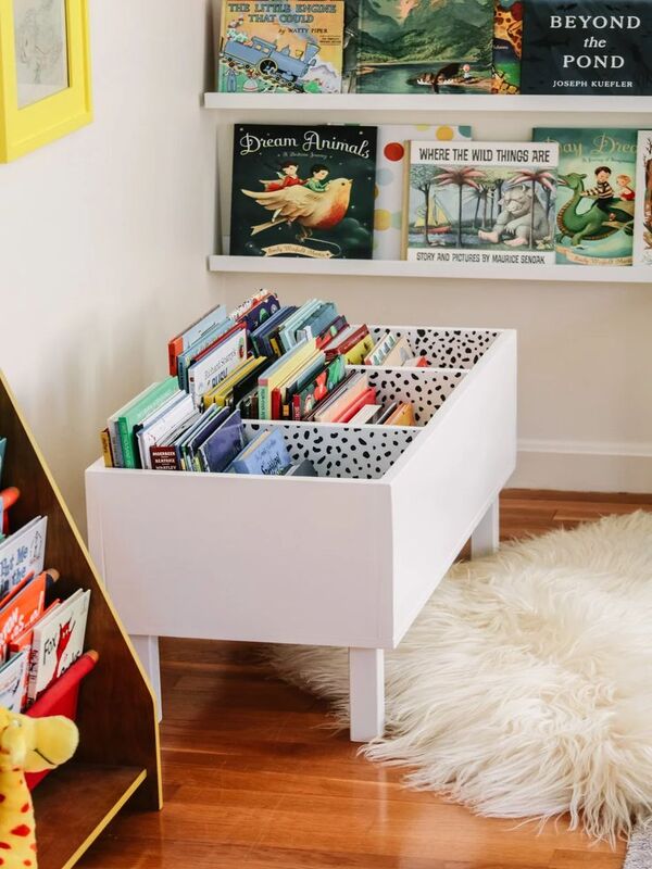 how to organize books without a bookshelf in a book bin