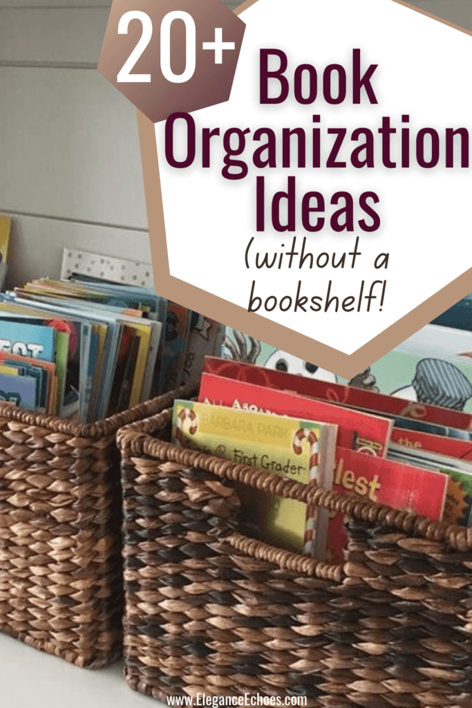 book organization ideas without a bookshelf