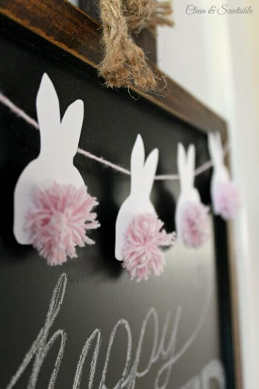 bunny garland easter decorations