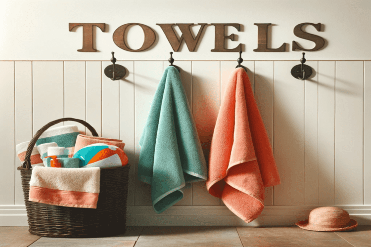 beach towel storage ideas