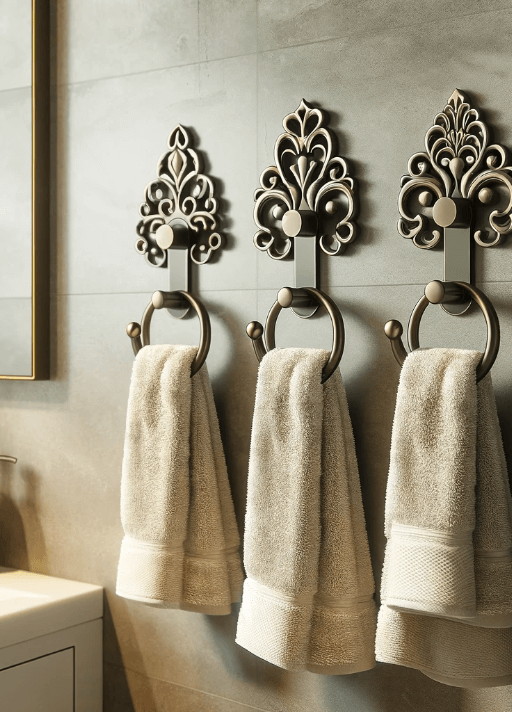 decorative towel hooks Bathroom Towel Hanger Ideas 
