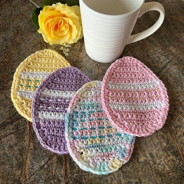 easter coasters table decor