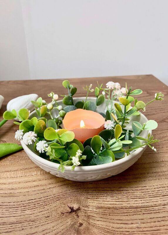 eggshell candle holder easter decorations