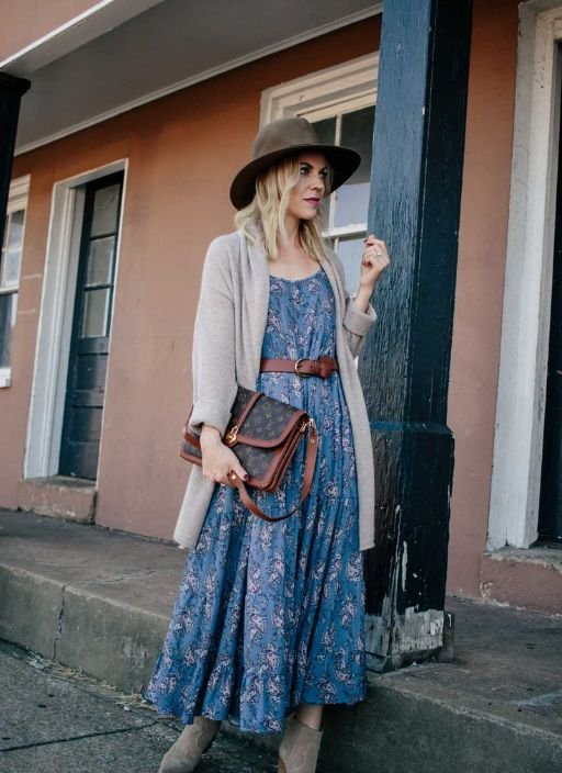 blue maxi dress cute girlfriend outfits