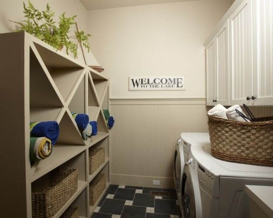 laundry room beach towel storage ideas
