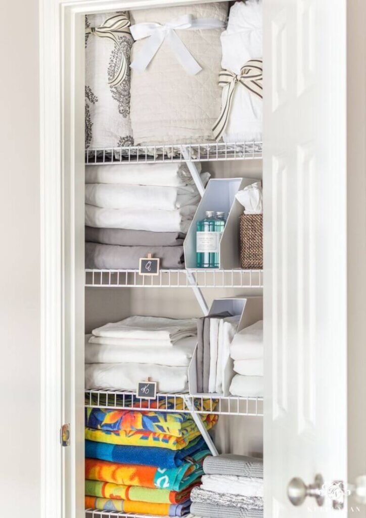 linen closet beach towel storage ideas
