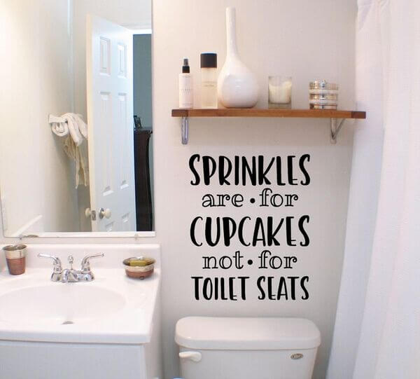 over the toilet decor decals