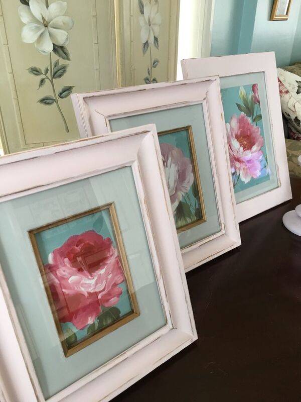 pink rustic picture frames spring decor ideas