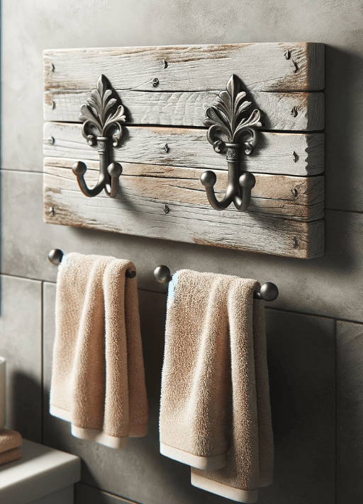 rustic towel hooks Bathroom Towel Hanger Ideas 