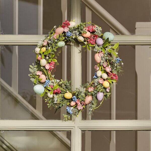 egg wreath easter decorations