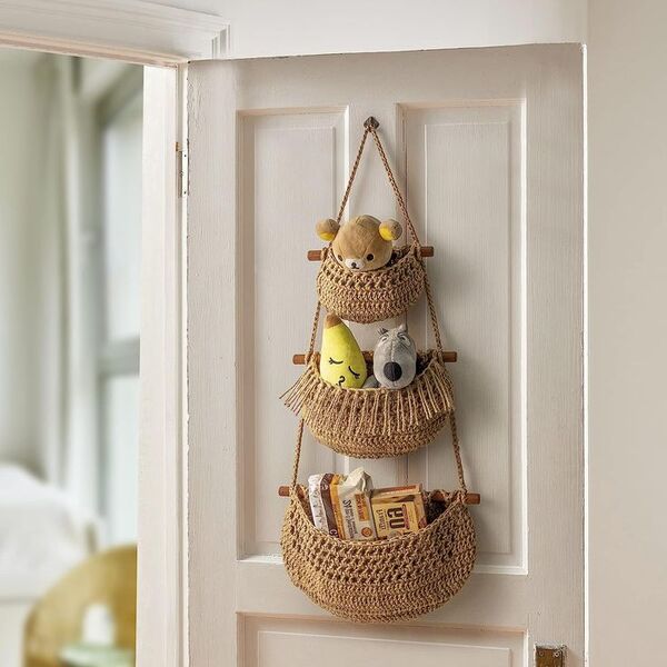 hanging baskets bedroom storage