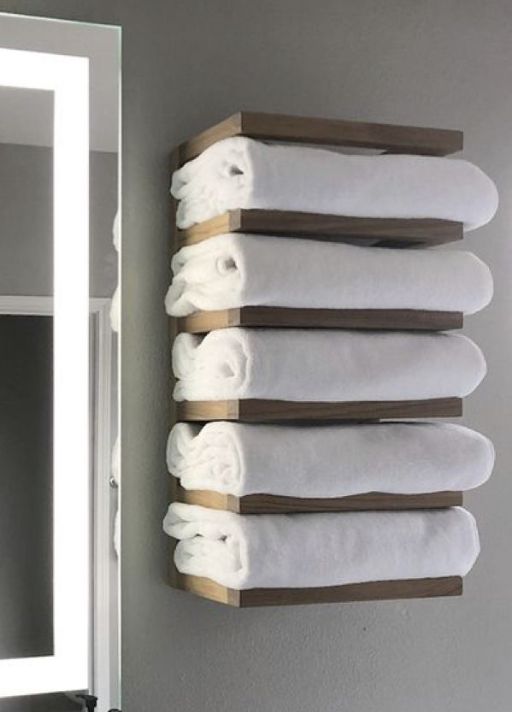 towel cubbies Bathroom Towel Hanger Ideas 