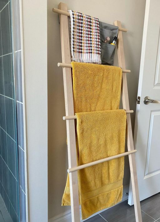 ladder Bathroom Towel Hanger Ideas 