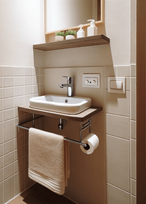 under sink Bathroom Towel Hanger Ideas 