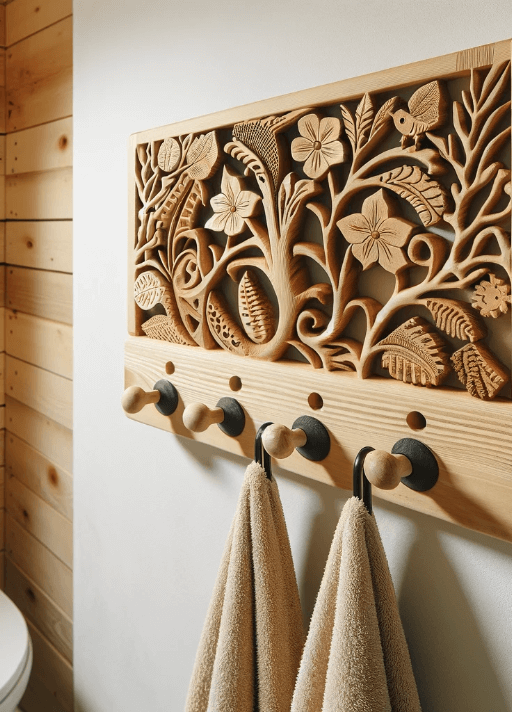 wall art Bathroom Towel Hanger Ideas 
