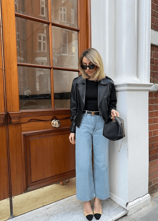 what pants to wear with black shirt jeans outfit