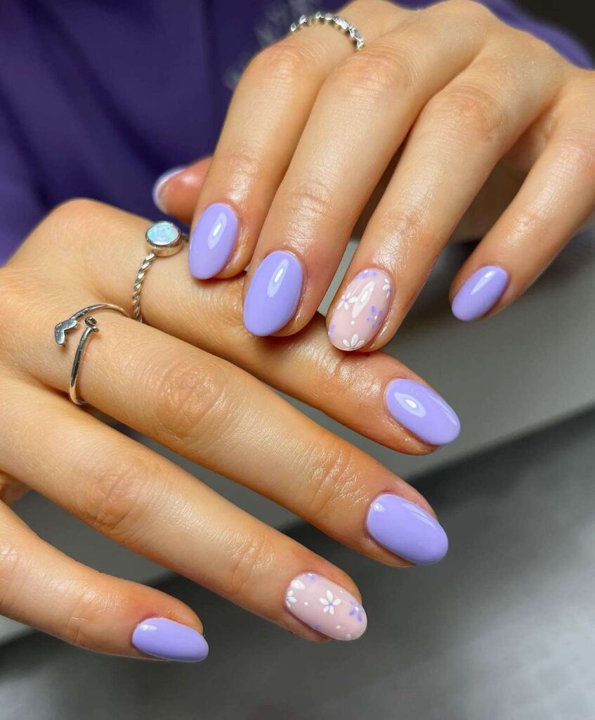 lavender summer nails