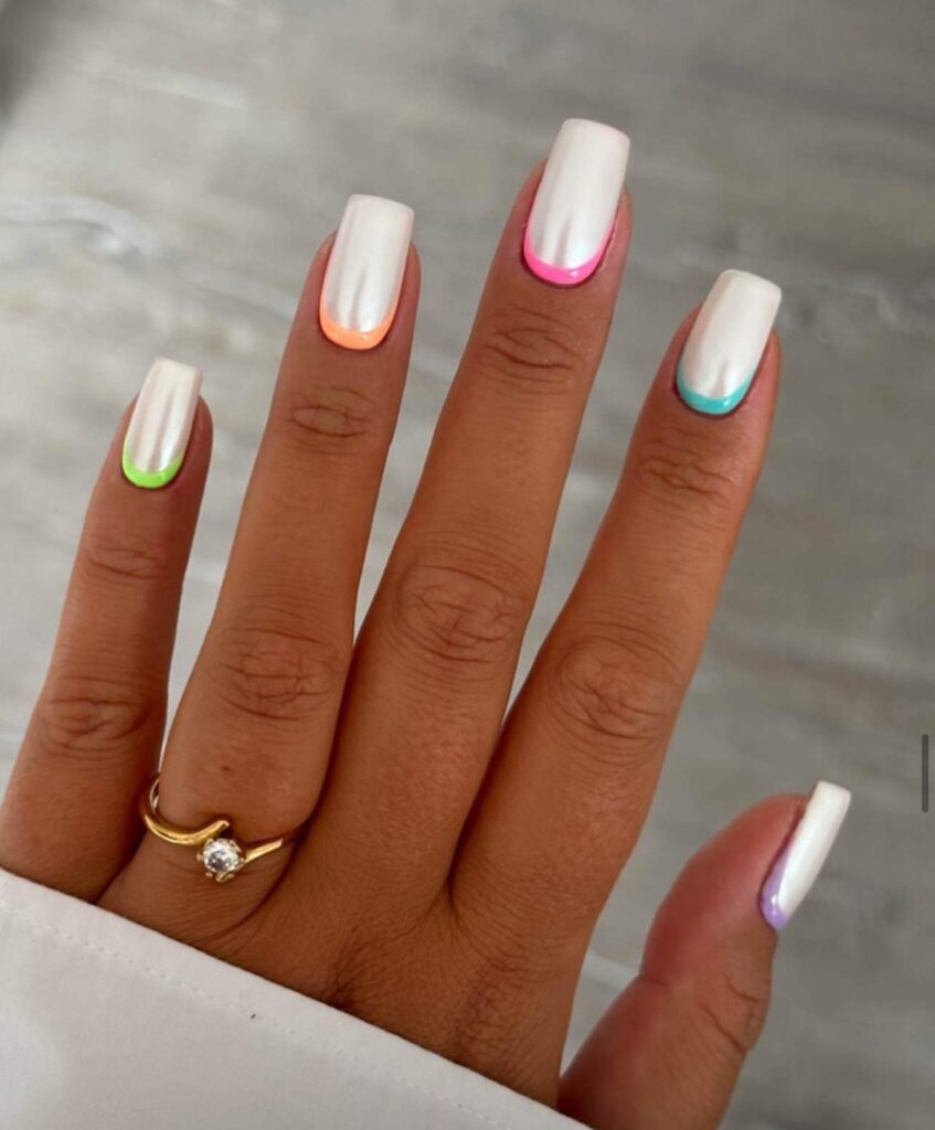 chrome summer nails