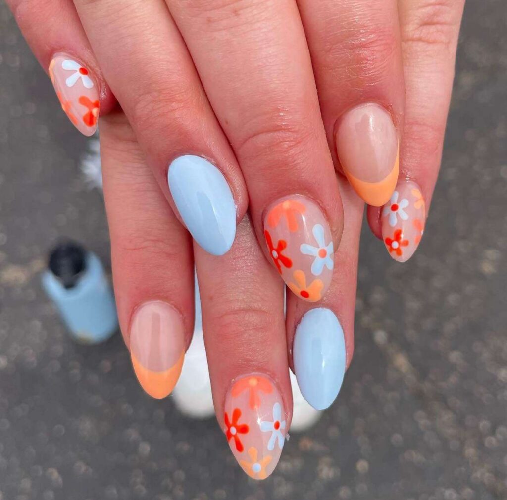 flower summer nails