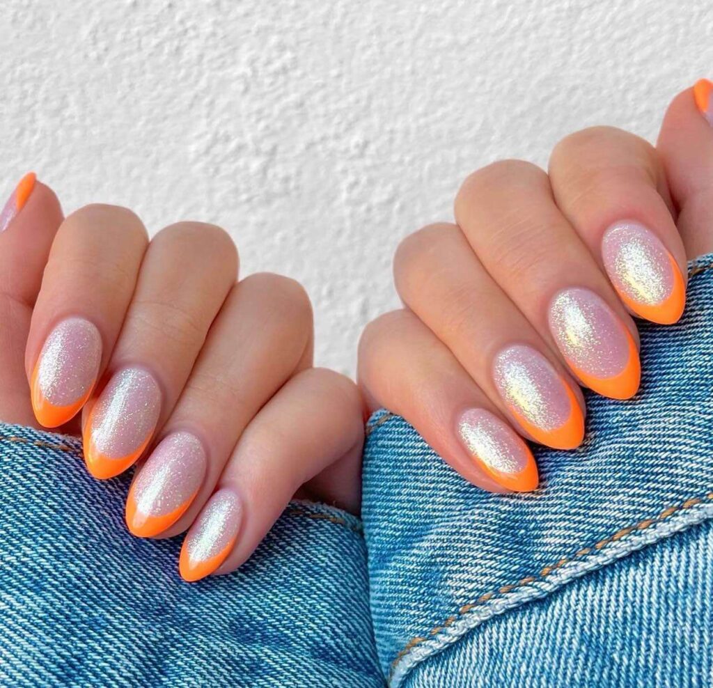glitter summer nails