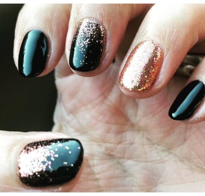 Glam Up with These Stunning 38 Black and Rose Gold Nail Designs