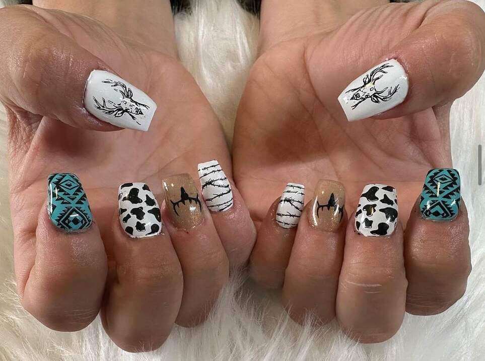 country western nail designs