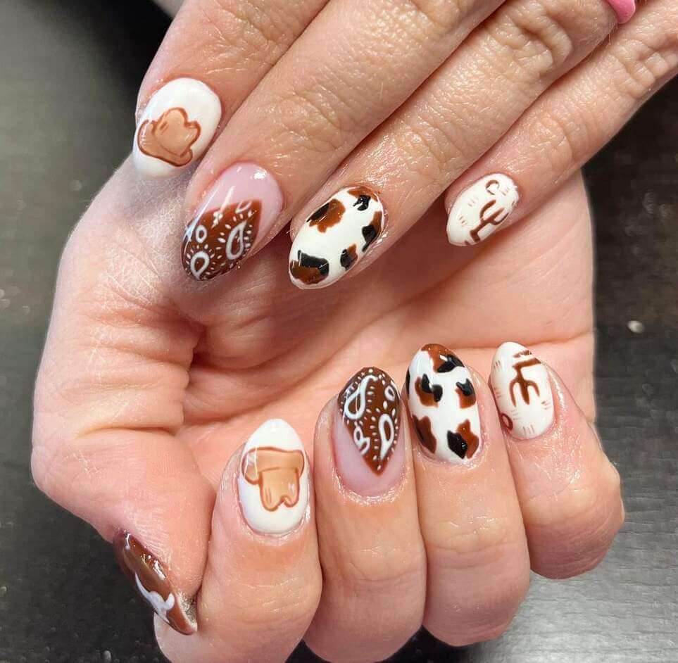simple western nail designs