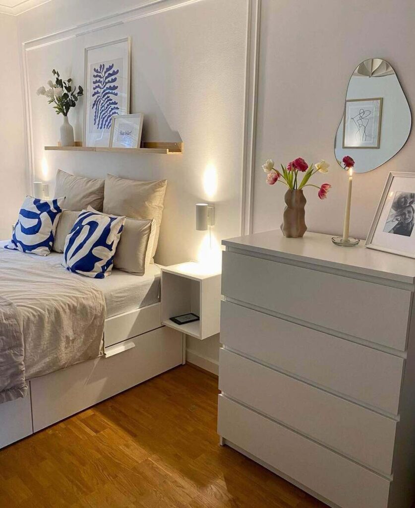 modern bedroom dresser styling