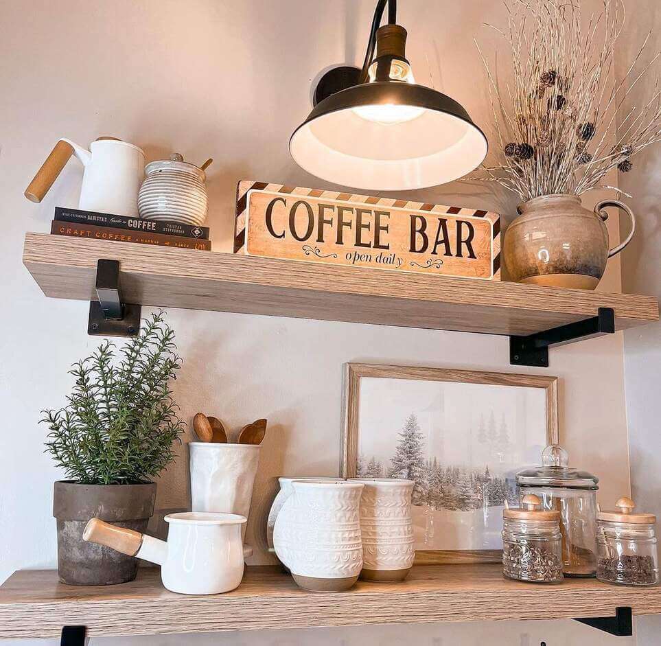 home coffee bar setup.