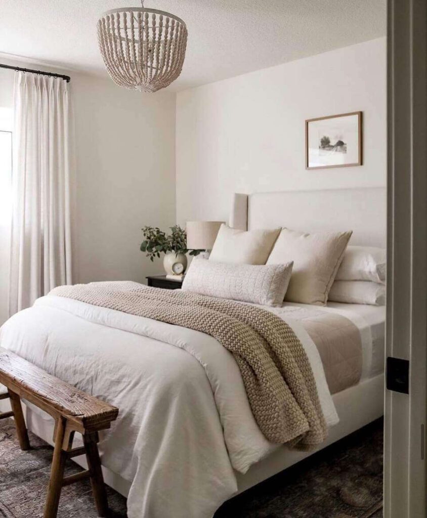 cozy neutral bedroom decor