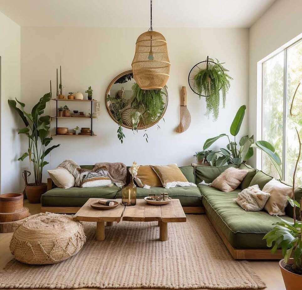 boho above couch wall decor ideas