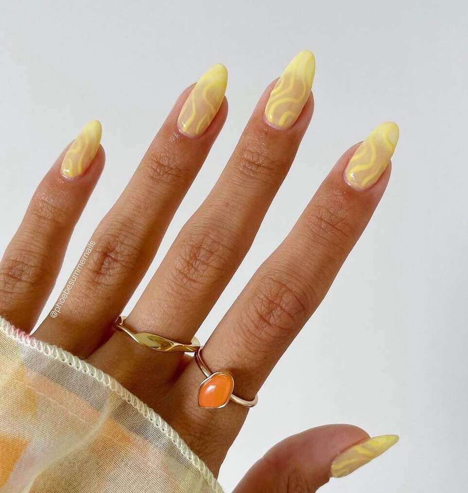 butter yellow nails