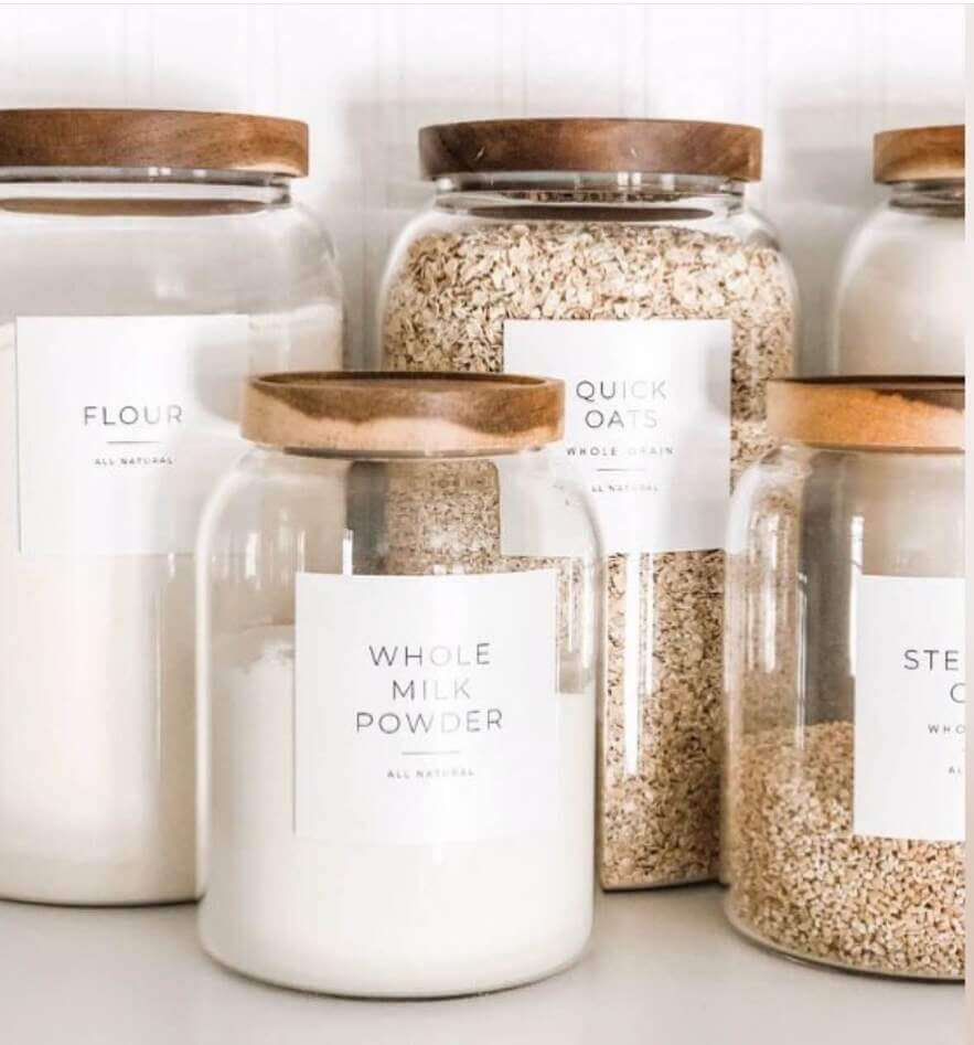 glass jars for kitchen storage