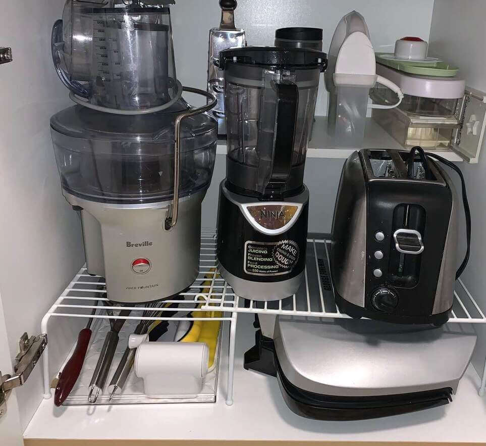 kitchen appliance organization and storage