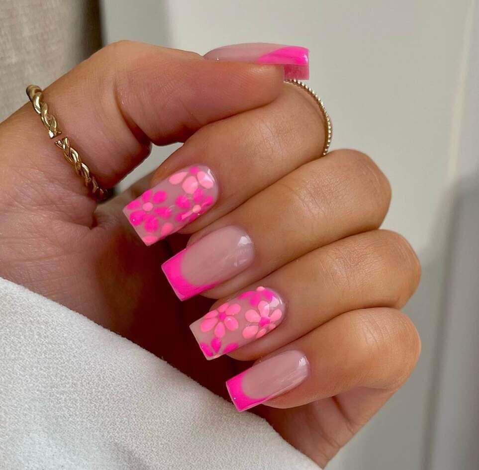 acrylic pink nail ideas