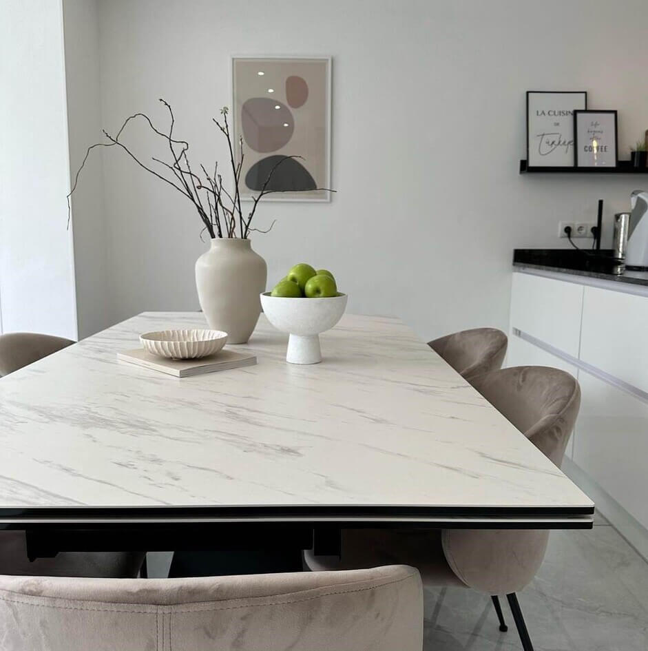 marble dining table decor ideas