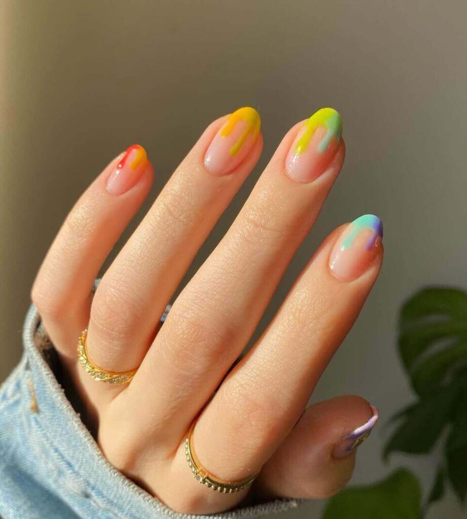 colorful jelly nails