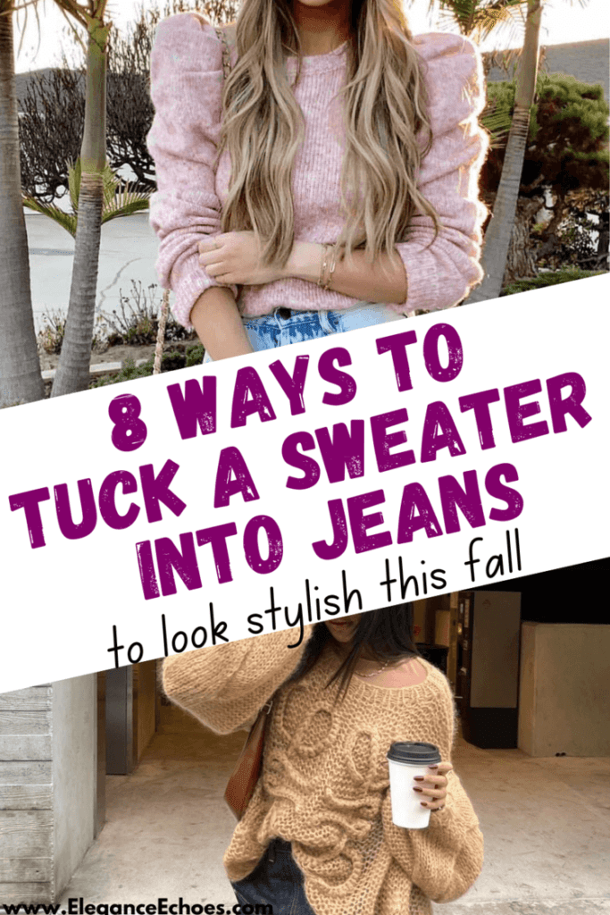 how to tuck a sweater into jeans