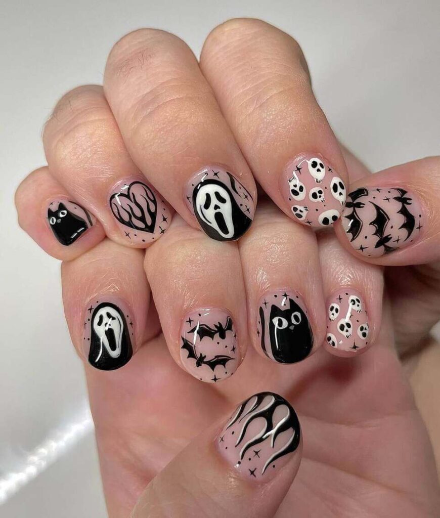 spooky halloween nails