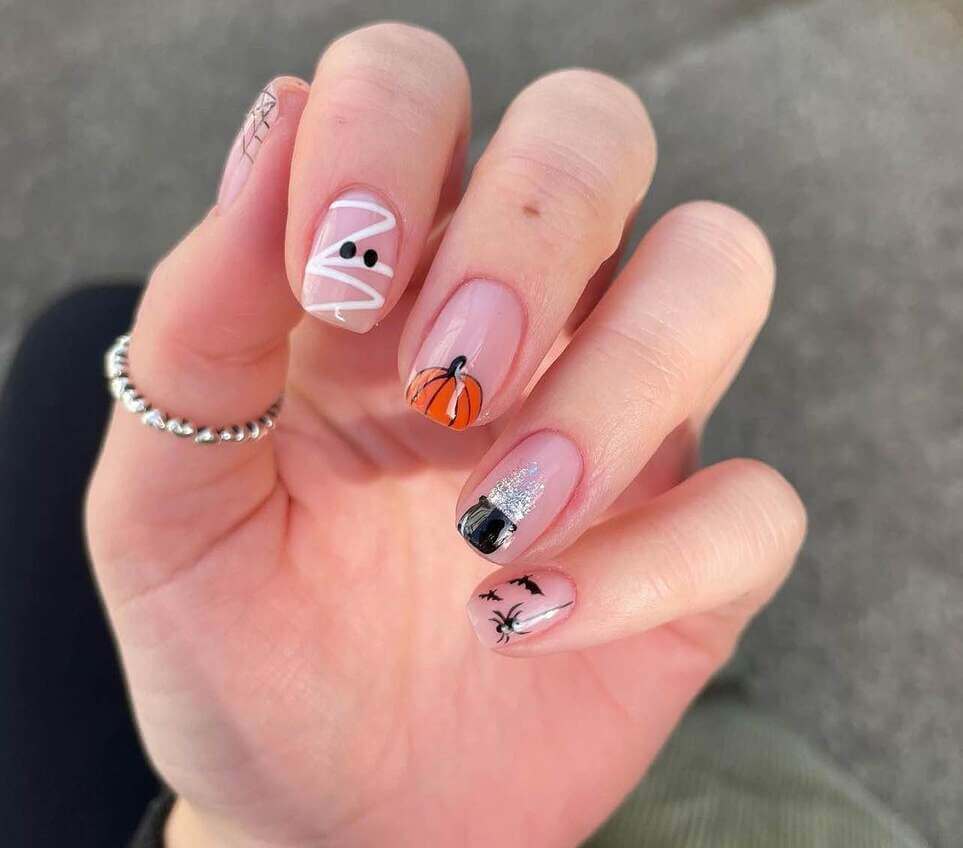 short halloween nail designs