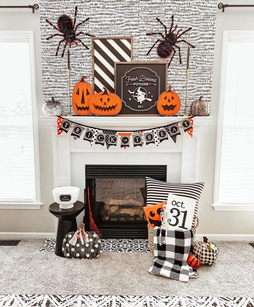 mantel halloween decor ideas