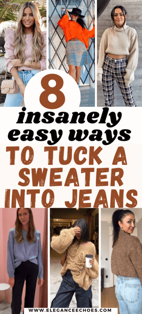 how to tuck a sweater into jeans