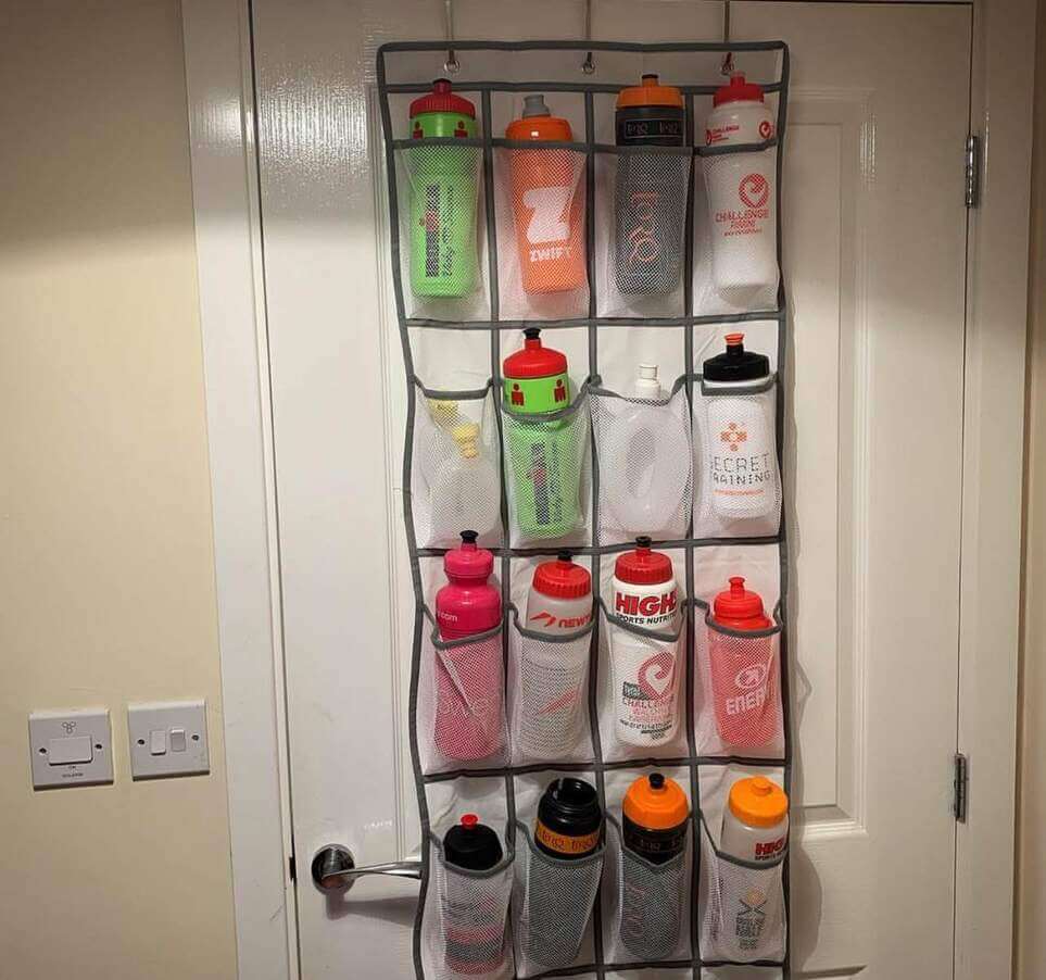 water bottle storage ideas in the kitchen