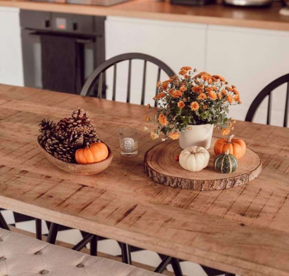 dining table fall decor