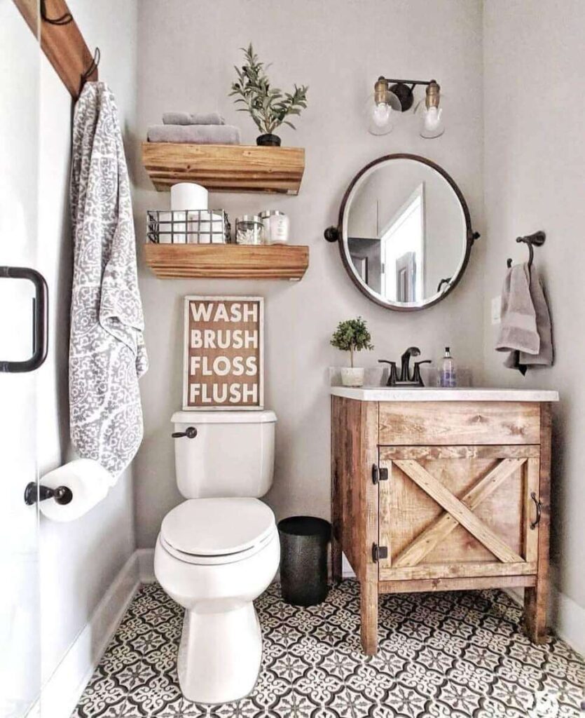 rustic farmhouse bathroom ideas